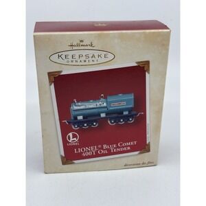 Train Ornament 2002 Hallmark Keepsake Lionel Blue Comet 400T Oil Tender NIB